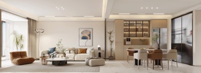 现代客餐厅3D模型下载